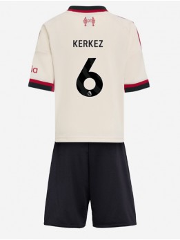 Liverpool Milos Kerkez #6 Replika Borta Kläder Barn 2025-26 Kortärmad (+ byxor)
